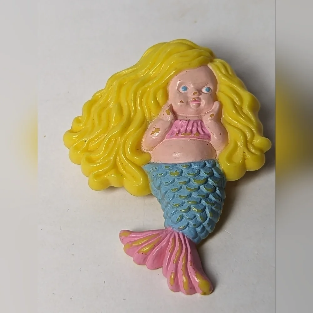 💛 Sweet Sea Avon 1986, Tomy 1985 Mermaid Pin brooch Vintage jewelry
